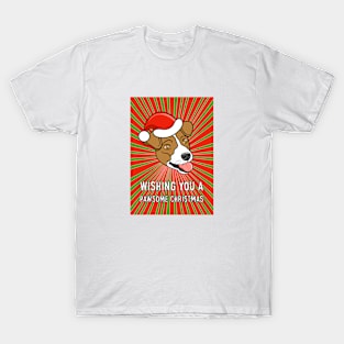 Jack Russell Dog Christmas Greeting T-Shirt